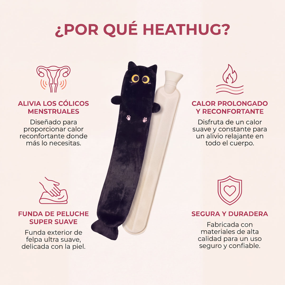 Calor extralargo para el dolor de regla